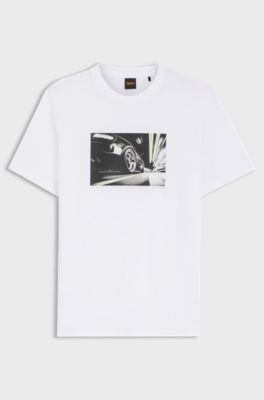 Regular-fit T-shirt in lightweight cotton jersey, White