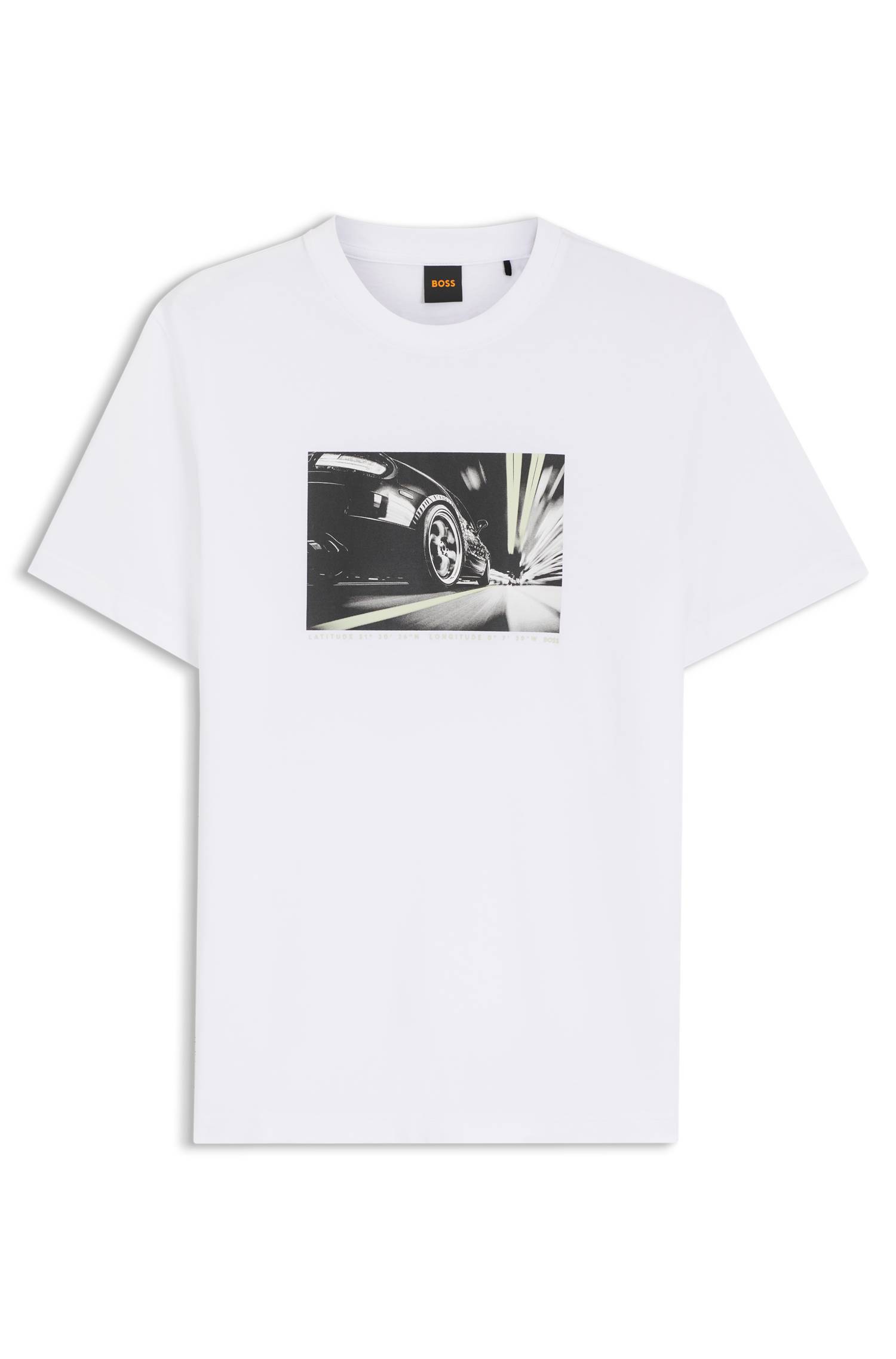 Boss T-shirt 'Te_Motors' pastellgul / antracit / svart herr – bild 5