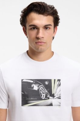 Regular-fit T-shirt in lightweight cotton jersey, White