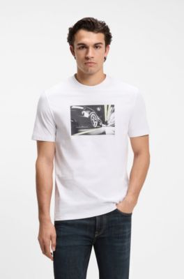 Regular-fit T-shirt in lightweight cotton jersey, White