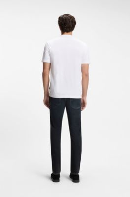 Regular-fit T-shirt in lightweight cotton jersey, White