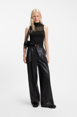 Hugo Knitted top with sheer section toppar dam – bild 2