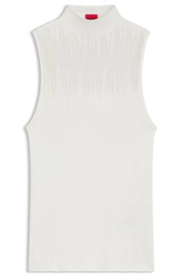 Knitted top with sheer section 1