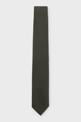 Formal tie with jacquard pattern, Dark Green