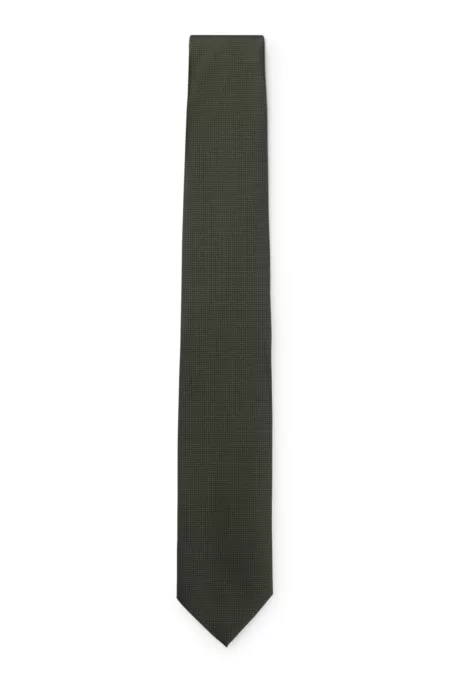 Formal tie with jacquard pattern