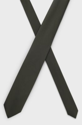 Formal tie with jacquard pattern, Dark Green
