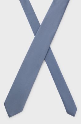 Formal tie with jacquard pattern, Light Blue
