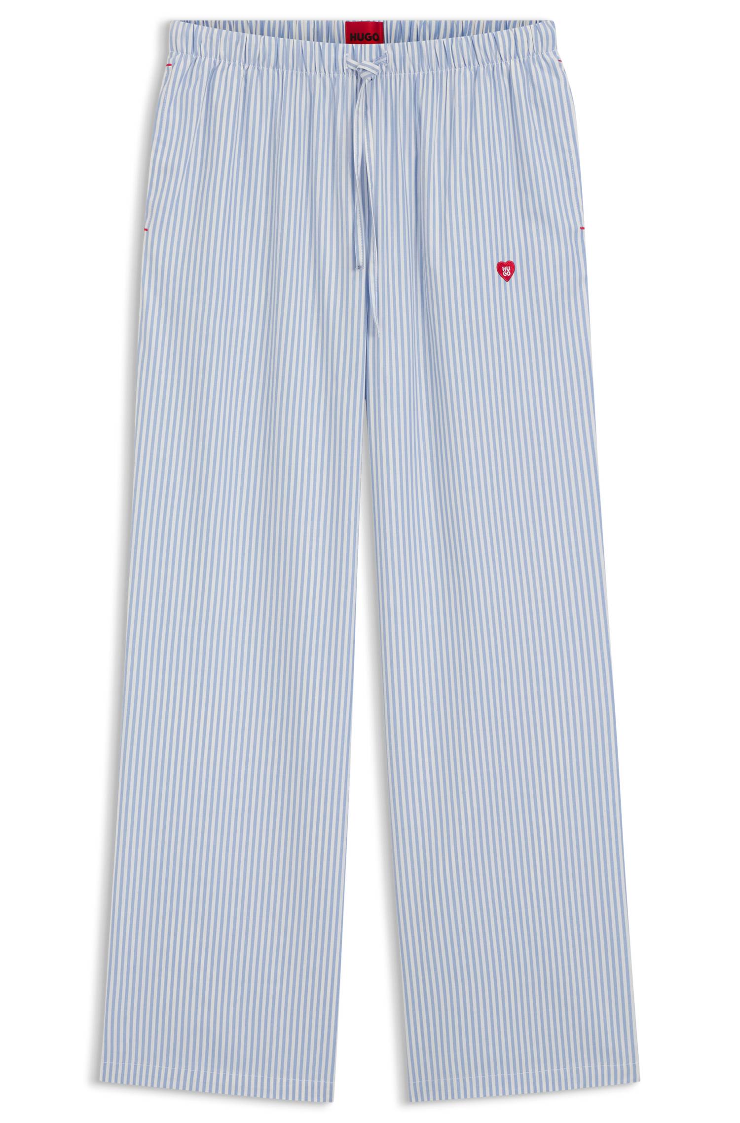 Hugo Cotton-blend pyjama bottoms with heart logo pyjamas & nattlinnen dam – bild 4