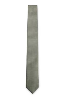 Silk-blend tie with jacquard pattern 1