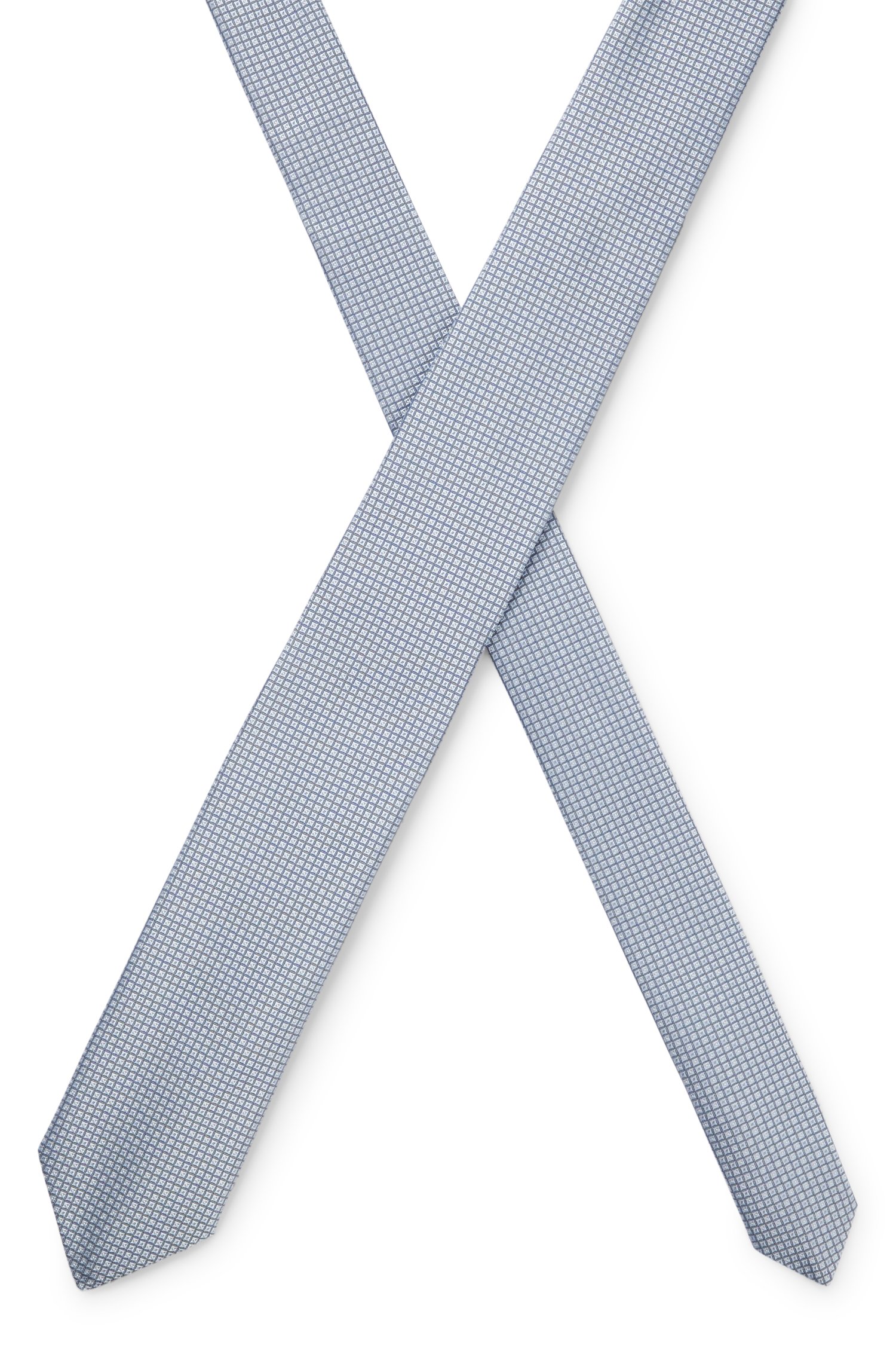 Boss Silk-blend tie with jacquard pattern slipsar herr – bild 3