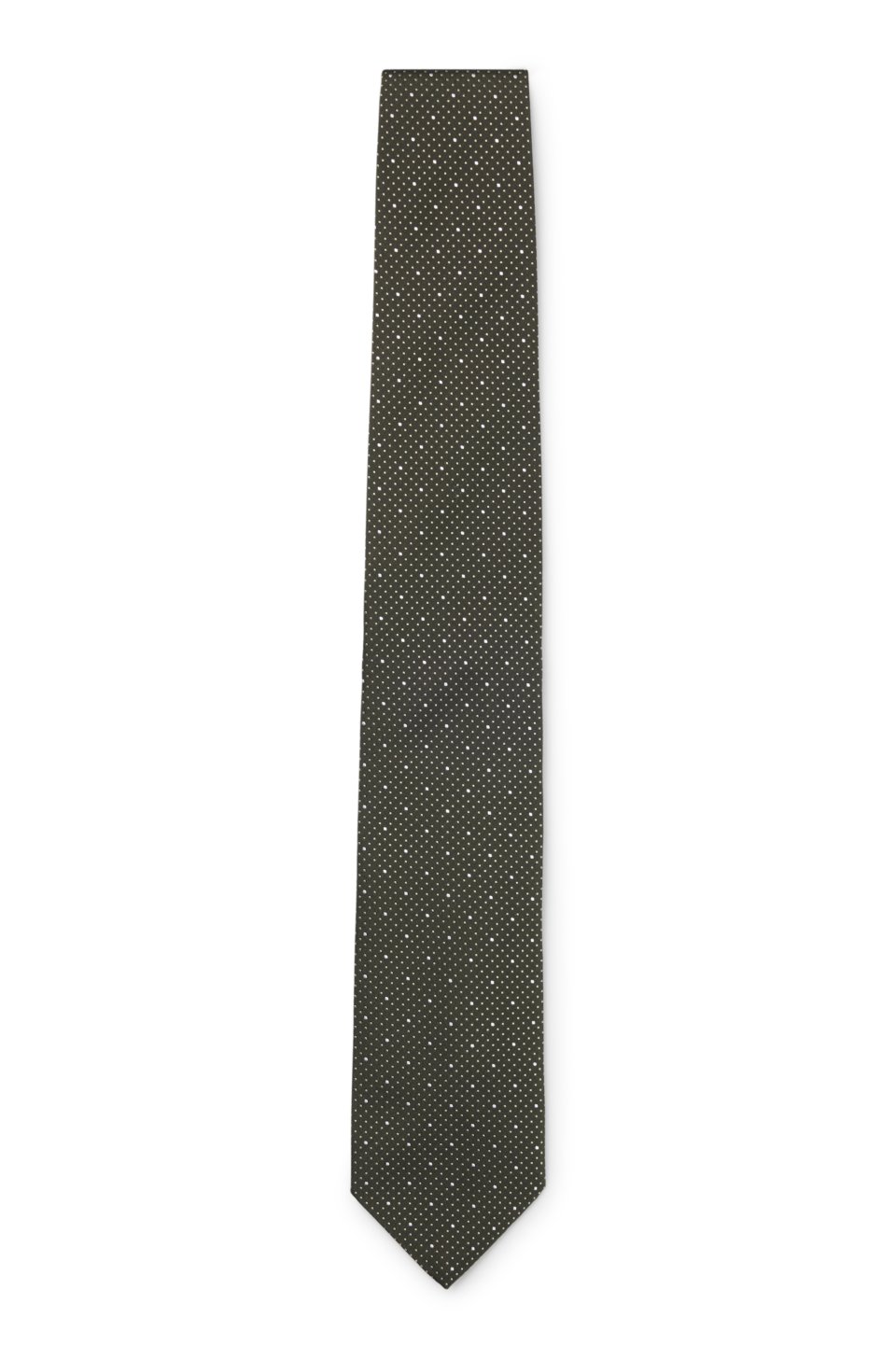 Silk-blend tie with micro pattern