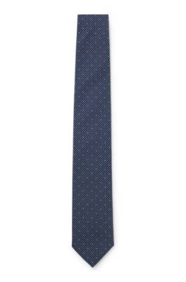 Silk-blend tie with micro pattern 1