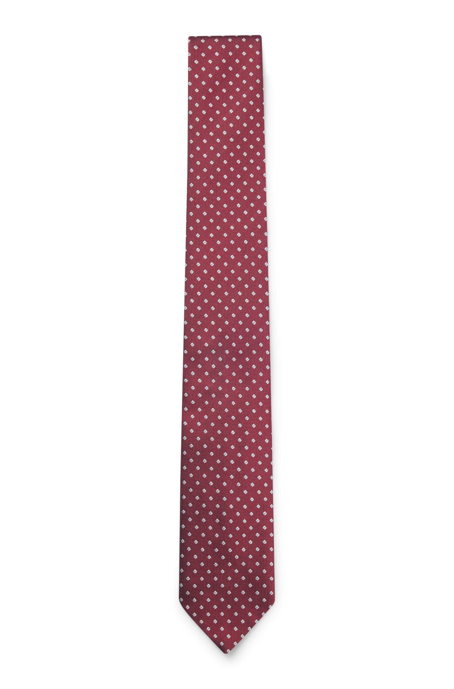 Boss Silk-blend tie with micro pattern slipsar herr