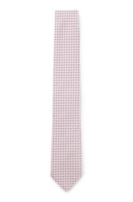 Silk-blend tie with micro pattern 1