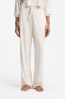 Stretch-modal tracksuit bottoms with heart logo