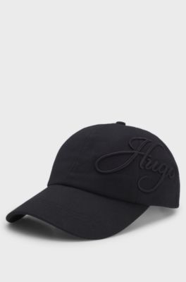 Keps i bomullstwill med broderad logga, Svart