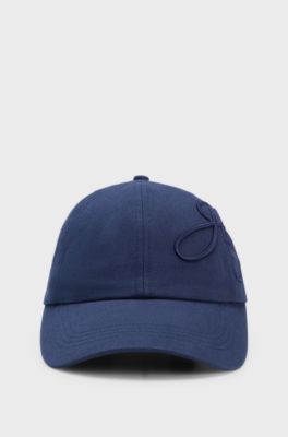 Logo-embroidered cap in cotton twill, Dark Blue