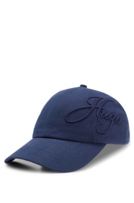 Logo-embroidered cap in cotton twill, Dark Blue