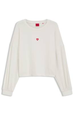 Hugo Stretch-modal sweatshirt with heart logo dam – bild 4