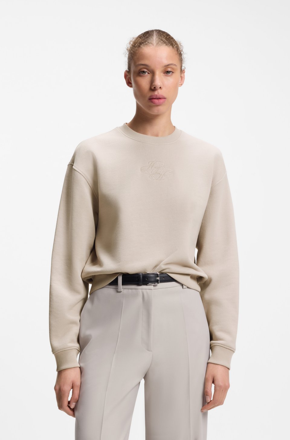Resort-script logo sweatshirt in cotton