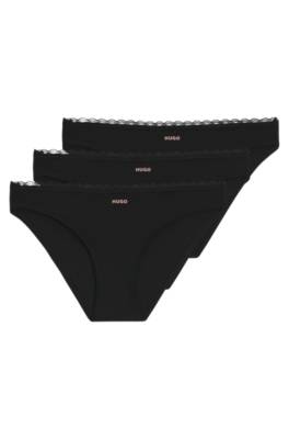 Three-pack of briefs with lace trim 1