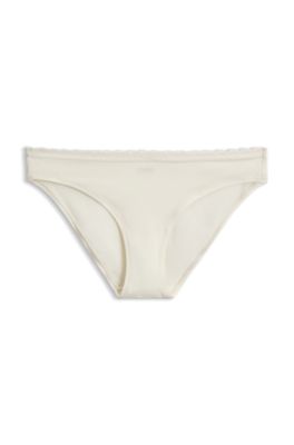3-pack lace-trim briefs, Patterned