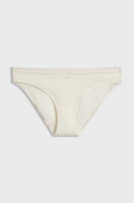 3-pack lace-trim briefs, Patterned