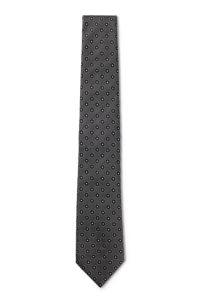 BOSS ONE Silk tie with jacquard pattern, Grey