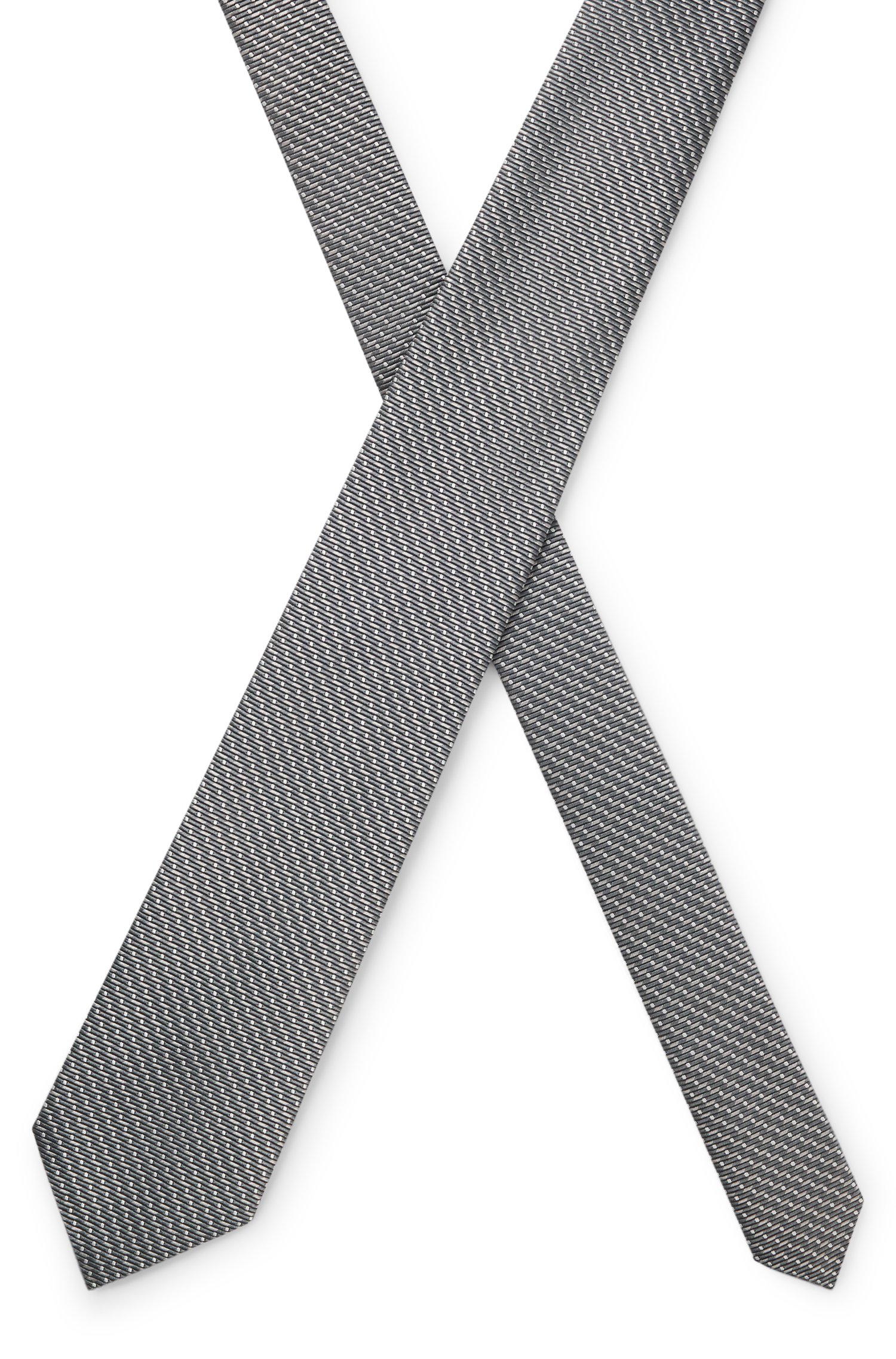 Boss ONE Silk tie with jacquard pattern slipsar herr – bild 3