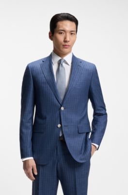 BOSS ONE Silk tie with jacquard pattern, Light Blue