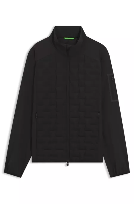 Water-repellent jacket with certified down filling