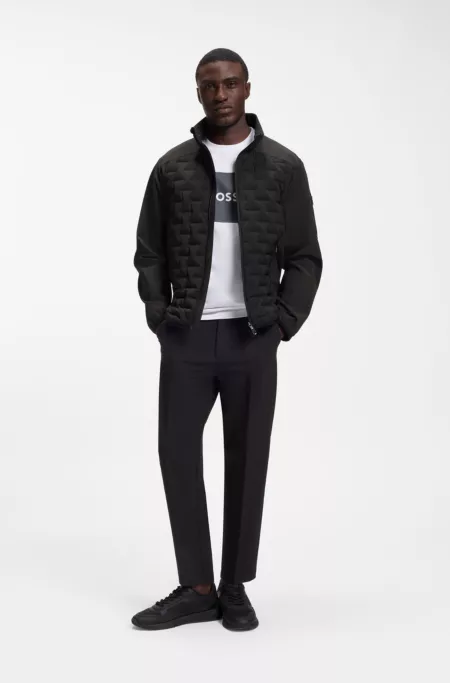 Water-repellent jacket with certified down filling