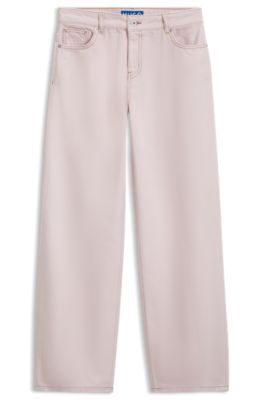 Loose-fit jeans in rose-coloured denim, light pink