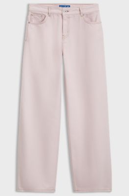 Loose-fit jeans in rose-coloured denim, Light Pink