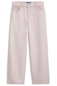Loose-fit jeans in rose-coloured denim, light pink