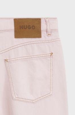 Loose-fit jeans in rose-coloured denim, Light Pink