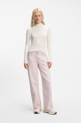 Loose-fit jeans in rose-coloured denim, Light Pink