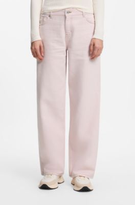 Loose-fit jeans in rose-coloured denim, Light Pink