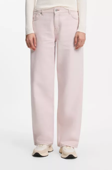 Jean ample en denim rose