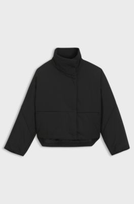 Water-repellent jacket with stand collar, Black