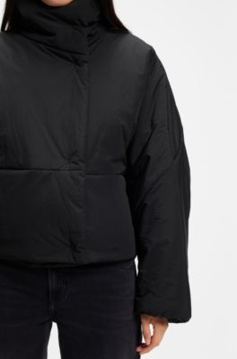 Water-repellent jacket with stand collar, Black