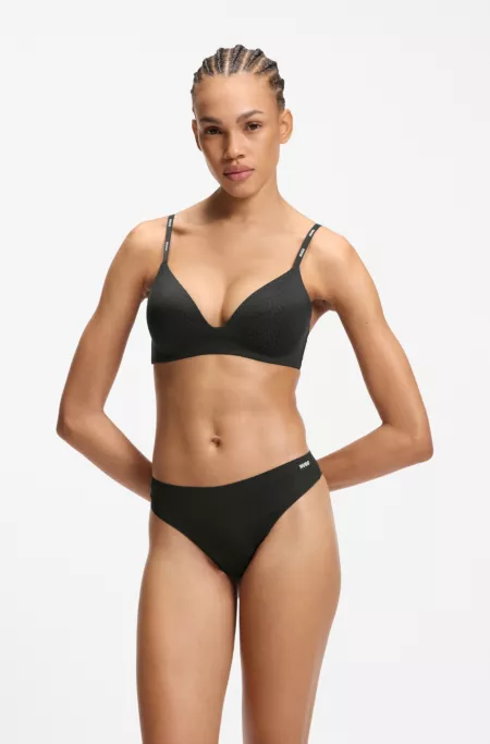 Slip taille basse imprimé en microfibre stretch