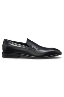 Boss Leather loafers with Double B monogram trim herr – bild 3