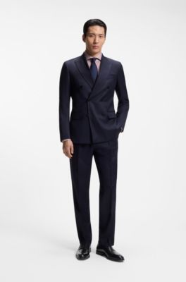 Leather loafers with Double B monogram trim, Black