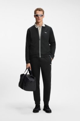 Boss Triangle-jacquard tracksuit bottoms with rubberised logo mjukisbyxor herr – bild 2