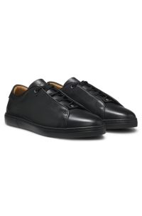 Gary trainers in brushed leather, Black