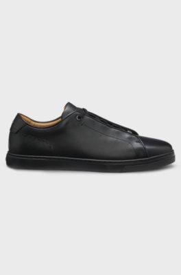Gary trainers in brushed leather, Black