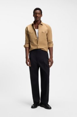 Boss Gary trainers in brushed leather låga sneakers herr – bild 2