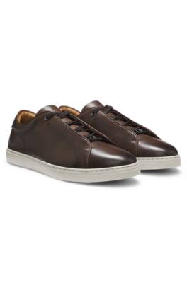 Gary trainers in brushed leather 1