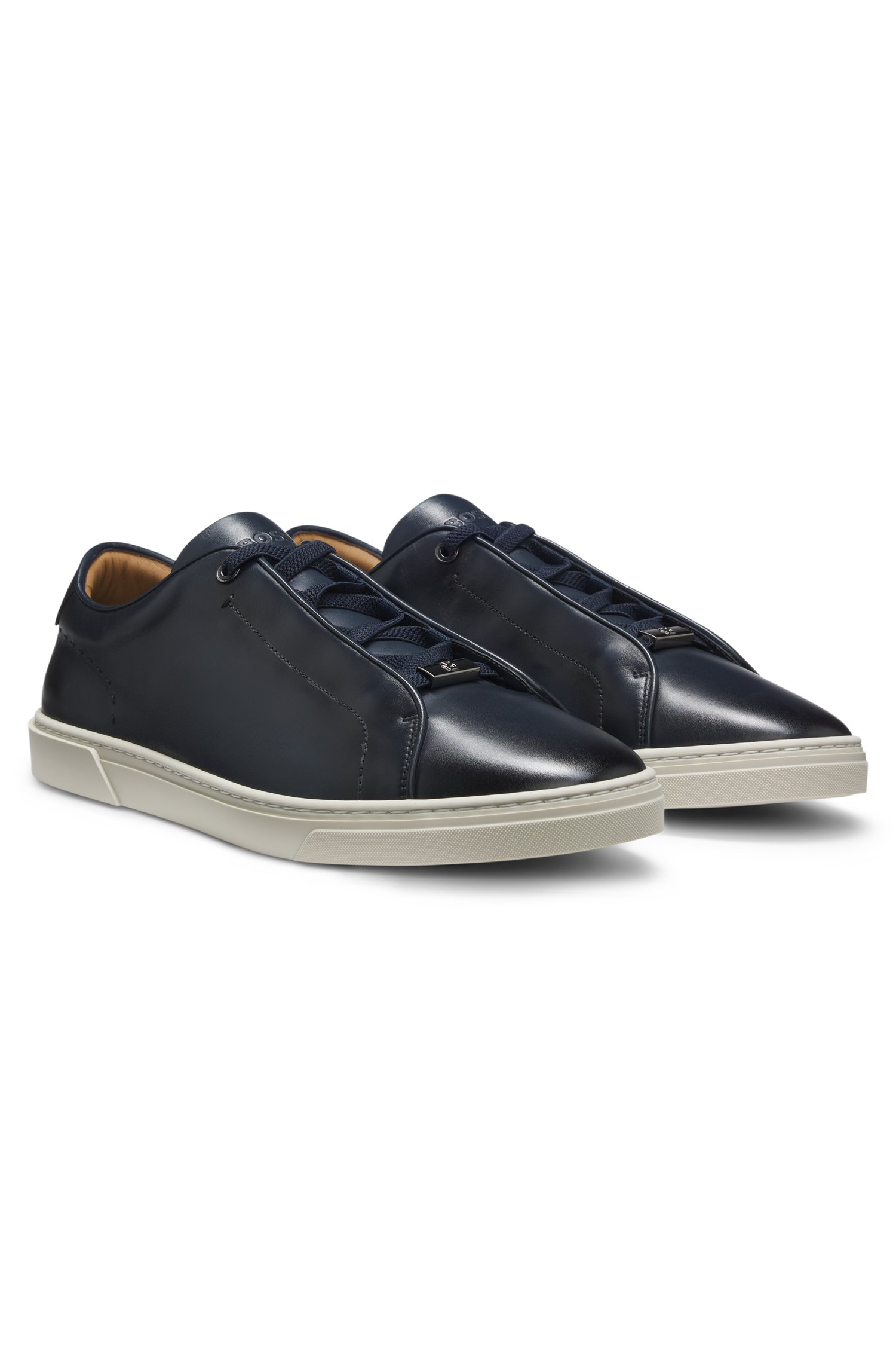 Boss Gary trainers in brushed leather sneakers herr